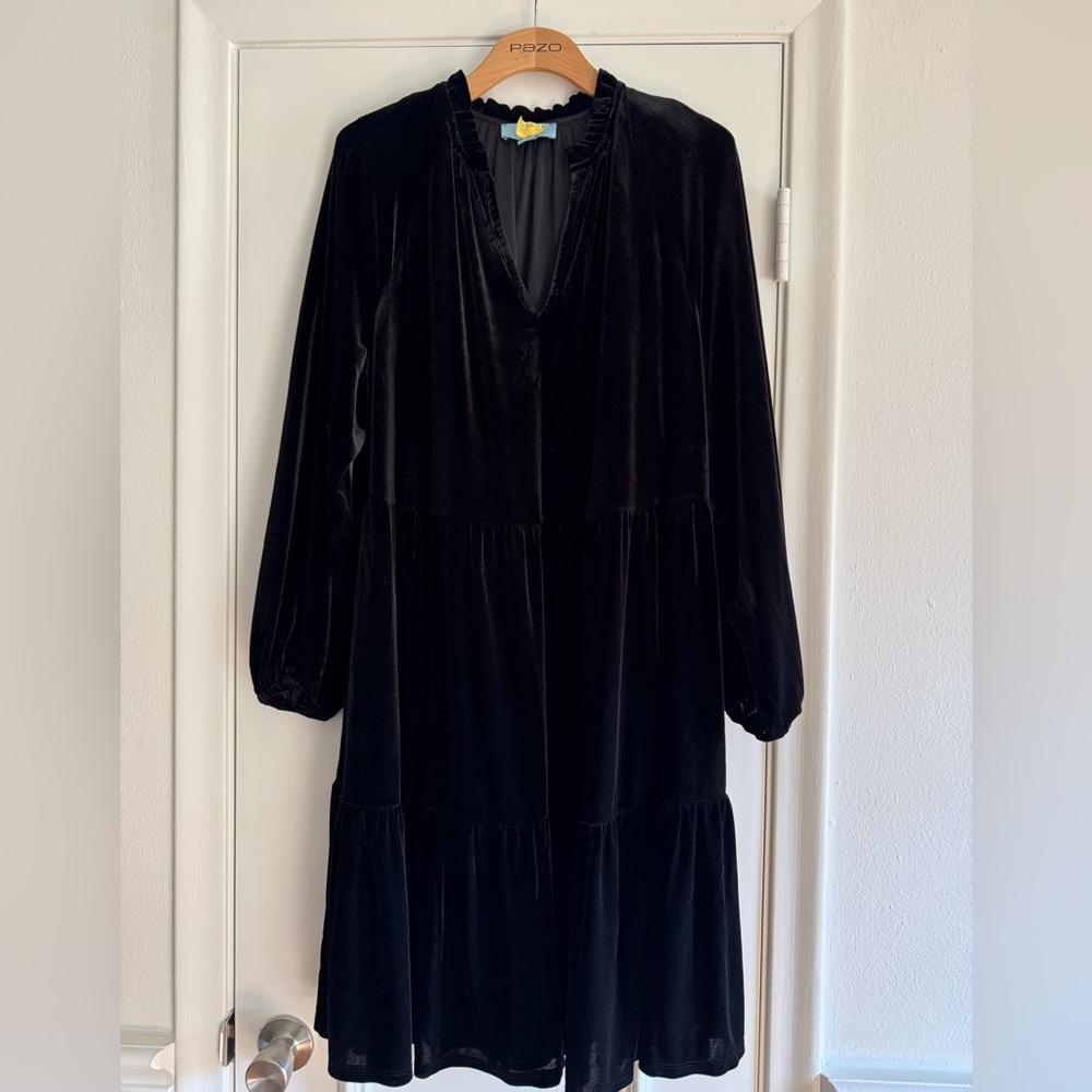 CeCe Black Velvet Dress Plus Size